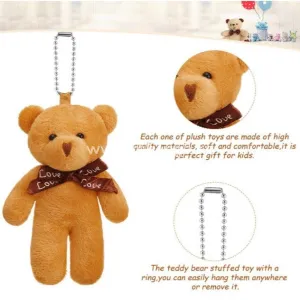 Mini Bear Toy 4.7 Inch Stuffed Tiny Bear Jointed Bear Soft Tiny Bear Doll for DIY Keychain Birthday Wedding Xmas Decorations Party Favor