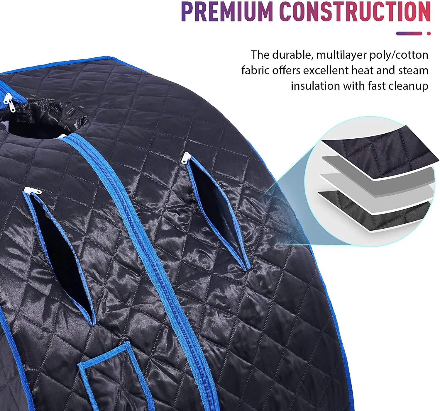 New in box! No Manual! CO-Z Portable Personal Aromatherapy Steam Sauna, great for Weight Loss, Detox, Relaxation! Dry and Steam Sauna Steamer, includes Folding Chair