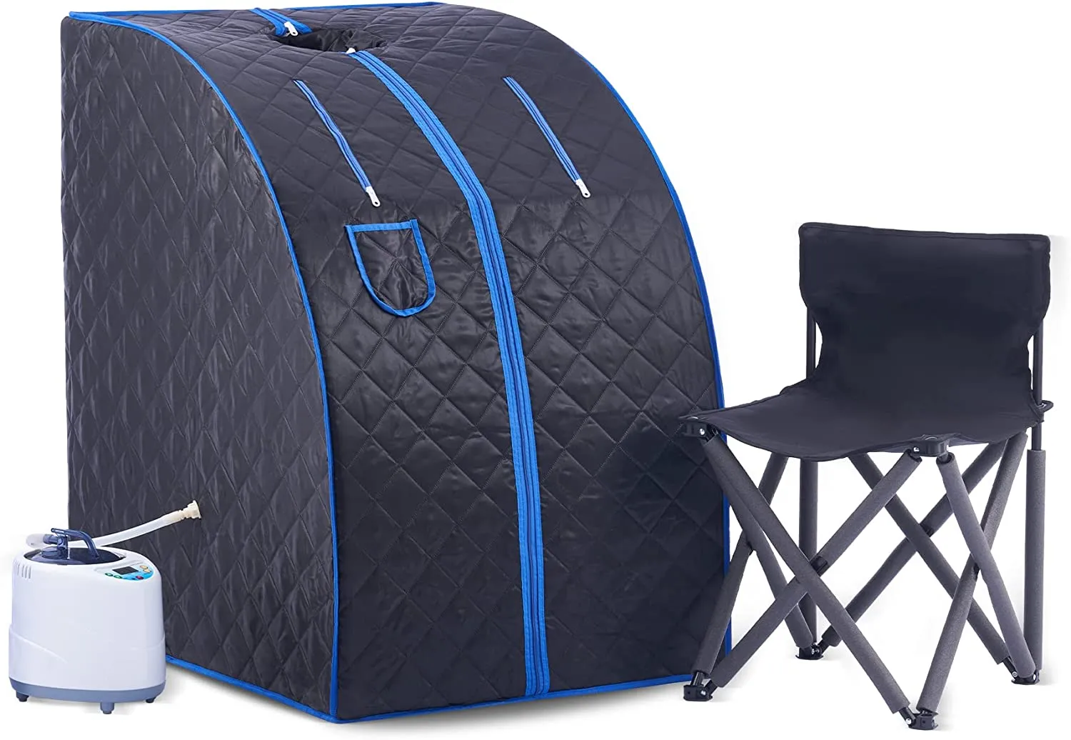 New in box! No Manual! CO-Z Portable Personal Aromatherapy Steam Sauna, great for Weight Loss, Detox, Relaxation! Dry and Steam Sauna Steamer, includes Folding Chair