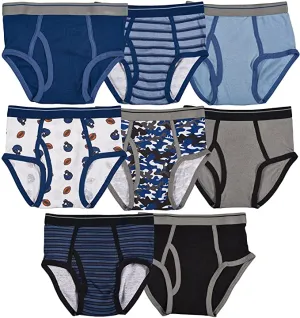 New in package! Trimfit Boys 100% Combed Cotton Dinosaur Sports Camo Briefs 8-Pack, Sz L (8/10)