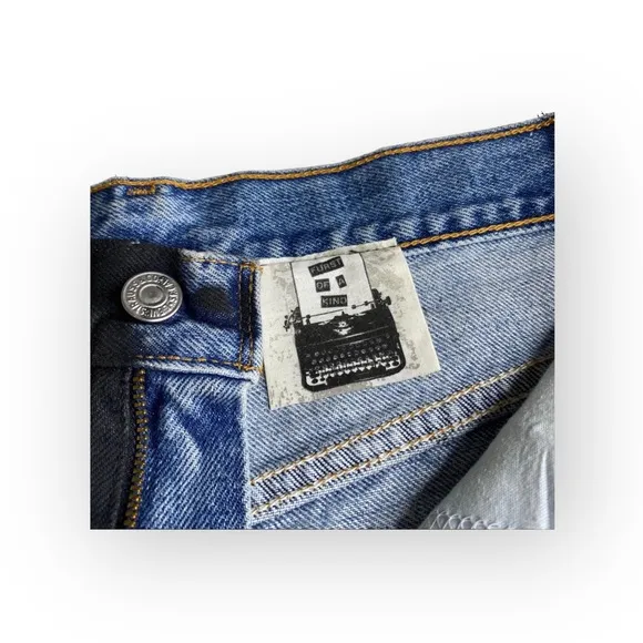 new LF Furst of a Kind ★ Levi's® 517’s® ★ Black Coated Cut Off Denim Shorts ★