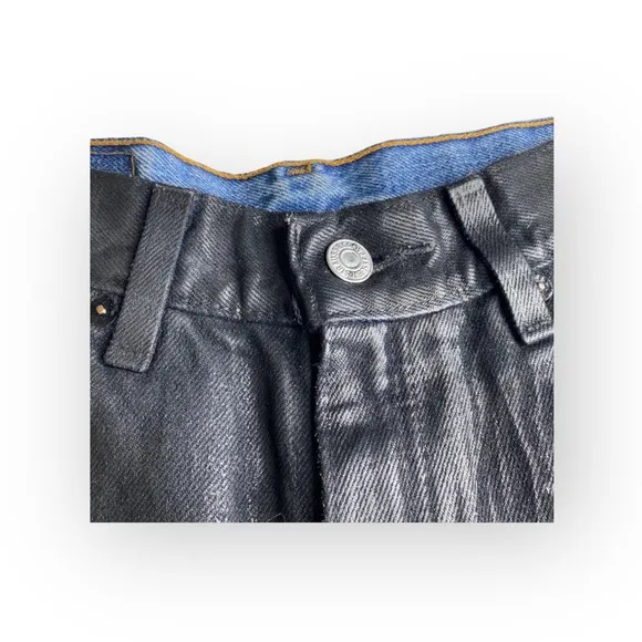 new LF Furst of a Kind ★ Levi's® 517’s® ★ Black Coated Cut Off Denim Shorts ★