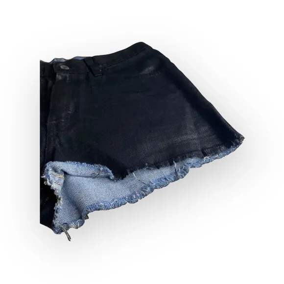 new LF Furst of a Kind ★ Levi's® 517’s® ★ Black Coated Cut Off Denim Shorts ★