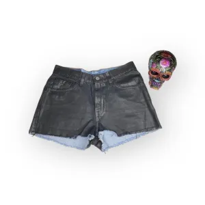 new LF Furst of a Kind ★ Levi's® 517’s® ★ Black Coated Cut Off Denim Shorts ★