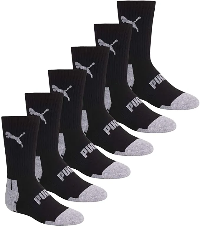 New PUMA Kids Boys’ 5 Pack Training Crew Cut Socks, supposed to be 6 pair, missing 1 pair! Shoe size 9-3.5