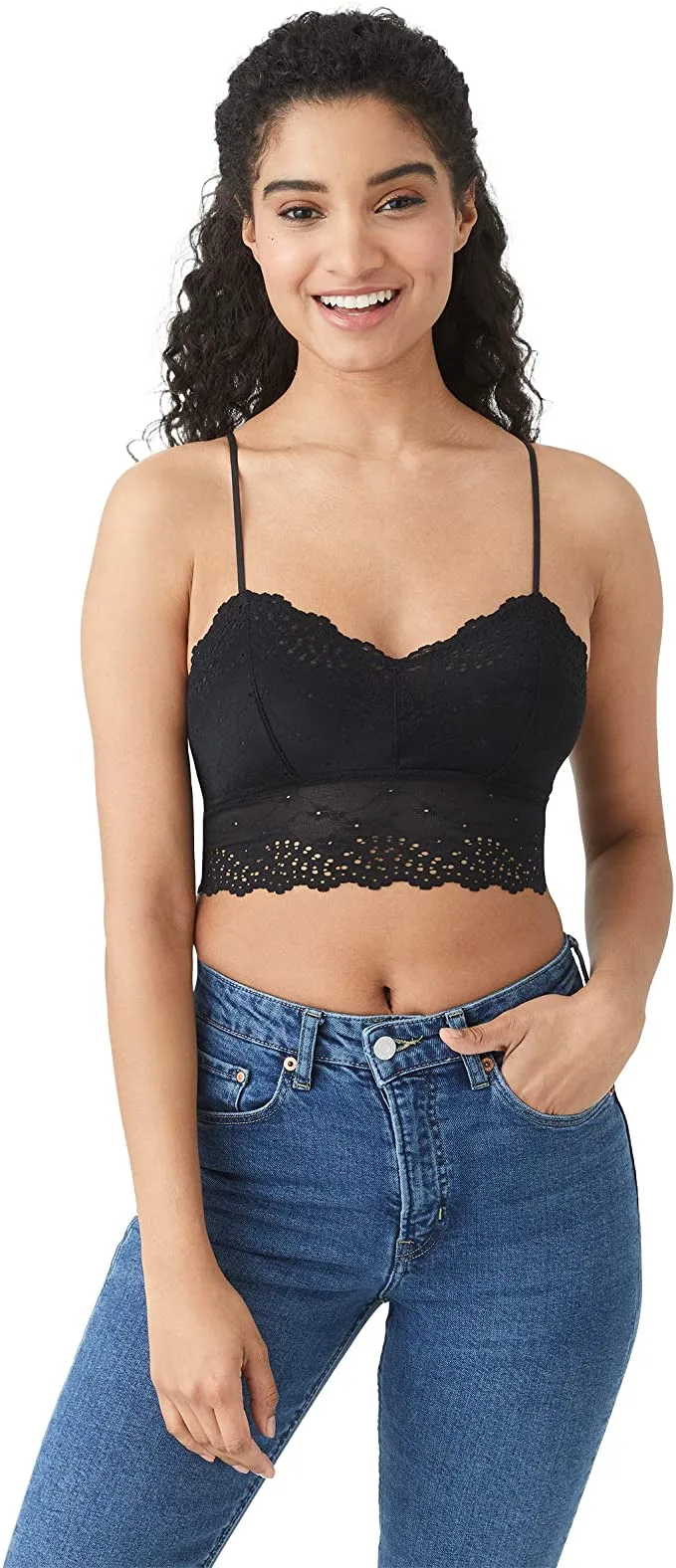 New with tags! b.tempt'd by Wacoal Womens Inspired Eyelet Bralette in Black, Sz M! Retails $40 