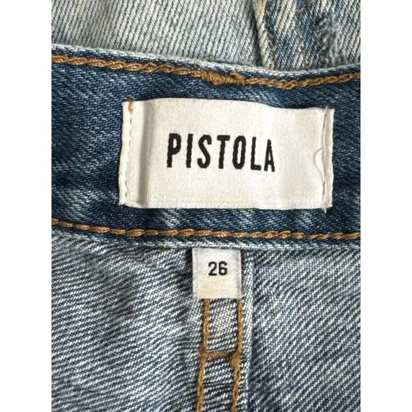 Pistola Maeve Super High Rise Cut Off Denim Shorts in Dolores Park Size 26