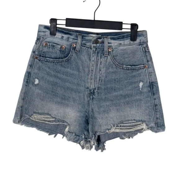 Pistola Maeve Super High Rise Cut Off Denim Shorts in Dolores Park Size 26