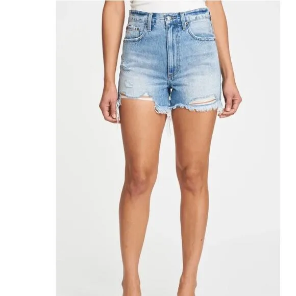 Pistola Maeve Super High Rise Cut Off Denim Shorts in Dolores Park Size 26