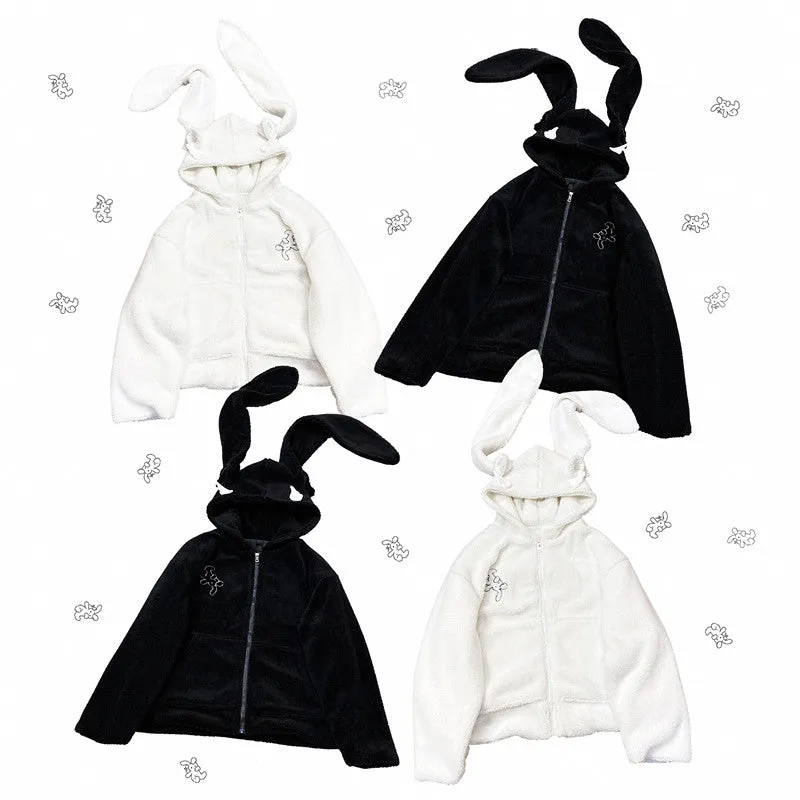Plush Bunny Ear Embroidered Jacket UB99021