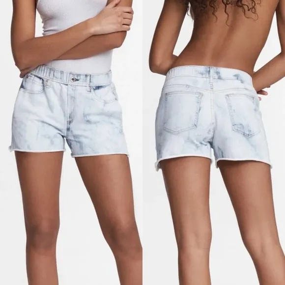 Rag &amp; Bone Light Wash Miramar Printed Sweat Shorts - XS