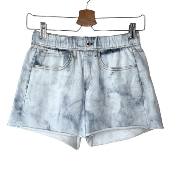 Rag &amp; Bone Light Wash Miramar Printed Sweat Shorts - XS