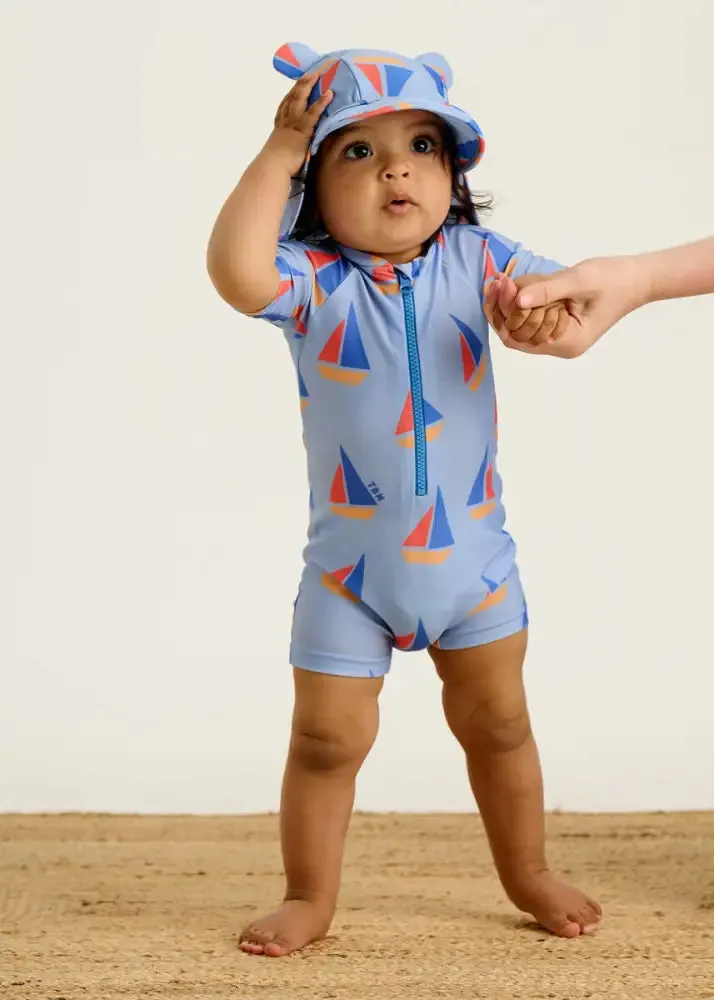 Regatta - Blue Sailboat Baby & Kids Swim Hat