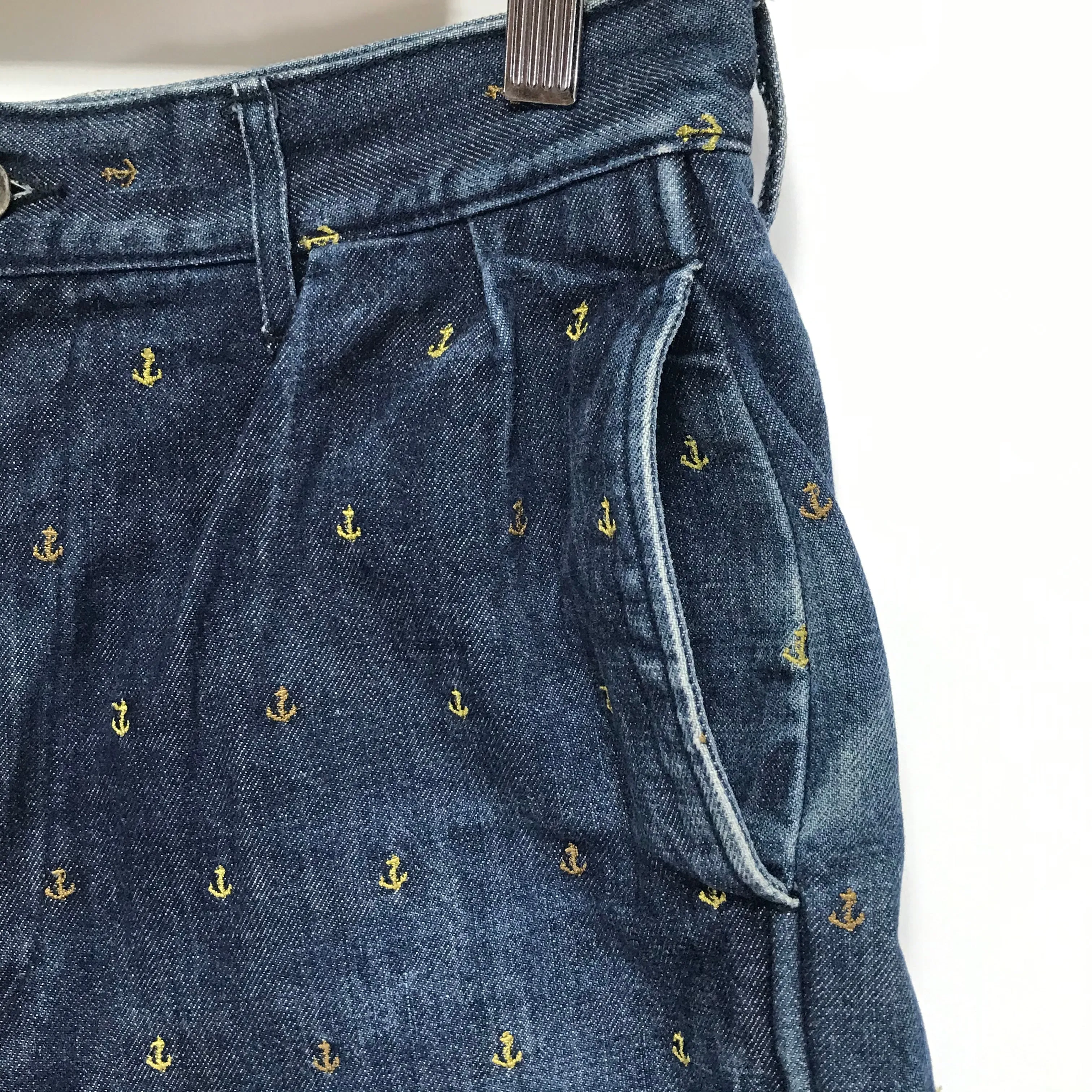 [S] Kapital Denim Anchor Shorts Indigo