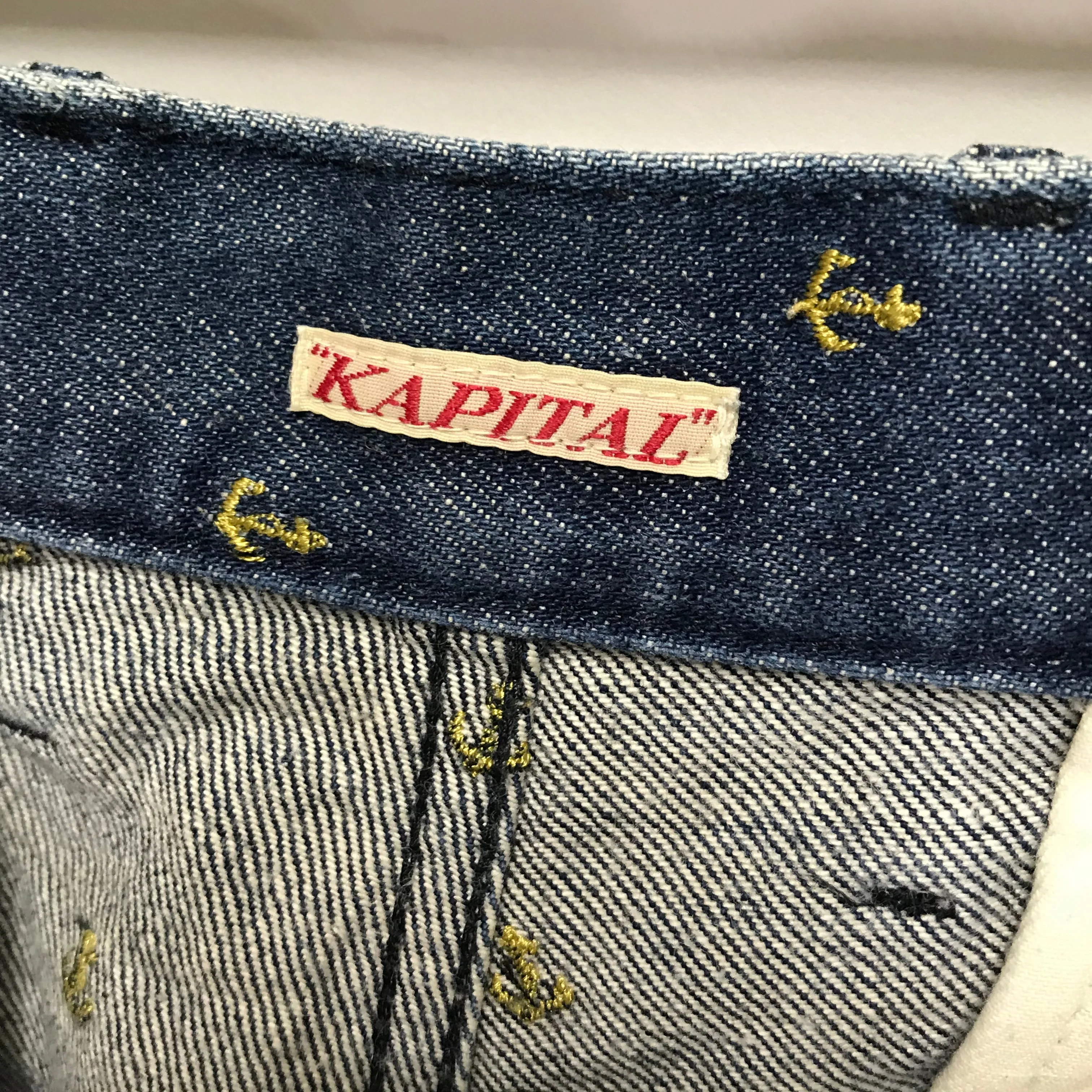 [S] Kapital Denim Anchor Shorts Indigo