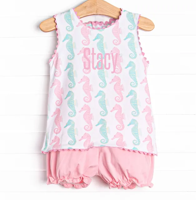 Seahorsin' Around Bloomer Set, Pink