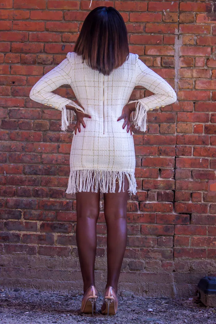 Seal The Deal Fringe Dress