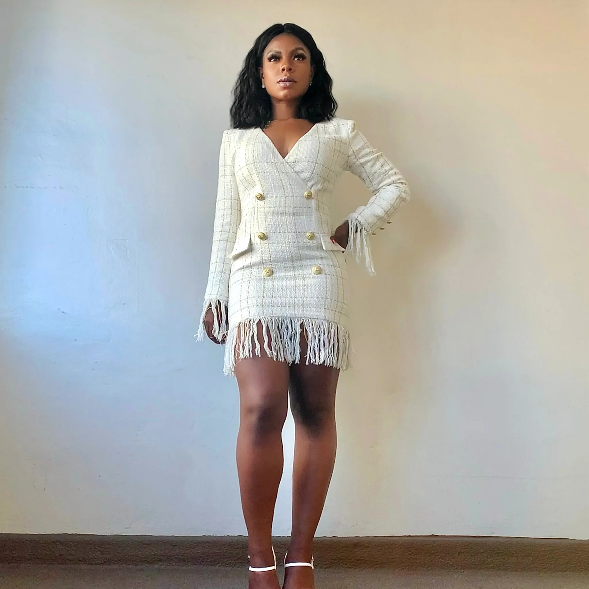 Seal The Deal Fringe Dress