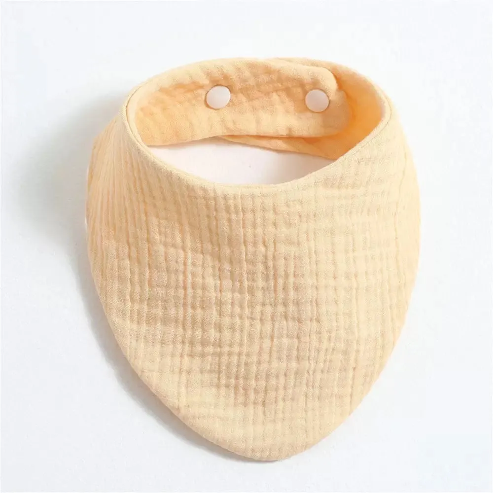 Solid Color Triangular Pure Cotton Bib