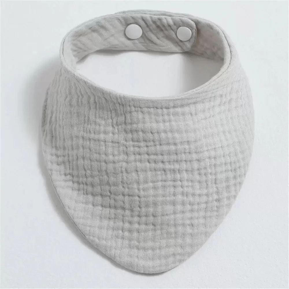 Solid Color Triangular Pure Cotton Bib