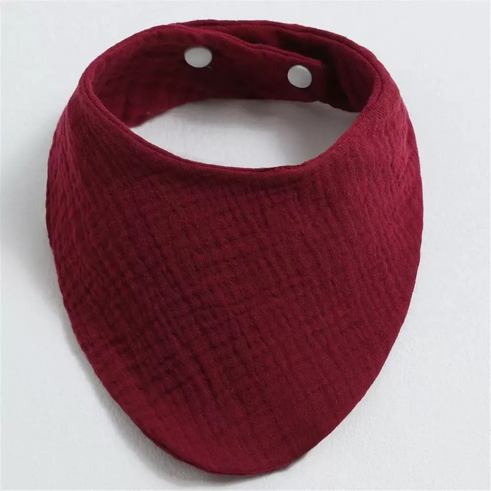 Solid Color Triangular Pure Cotton Bib