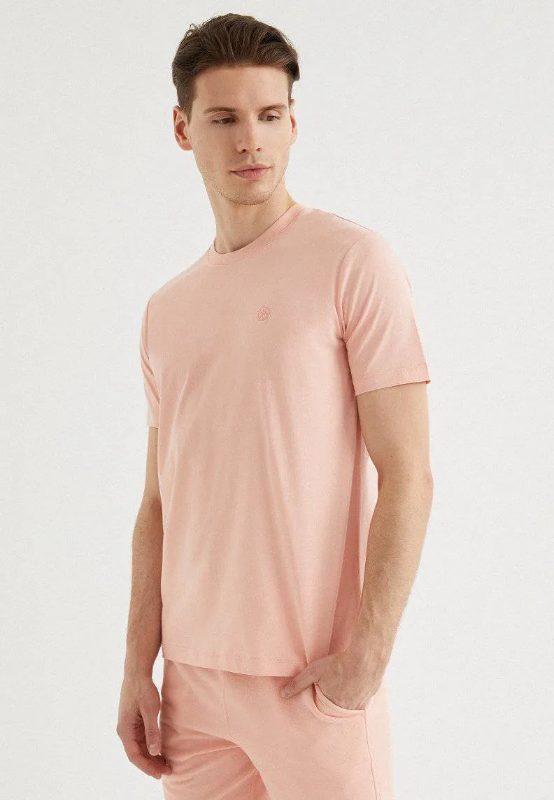 Somon Bisiklet Yaka Regular Fit Pamuklu Erkek T-Shirt VITAL