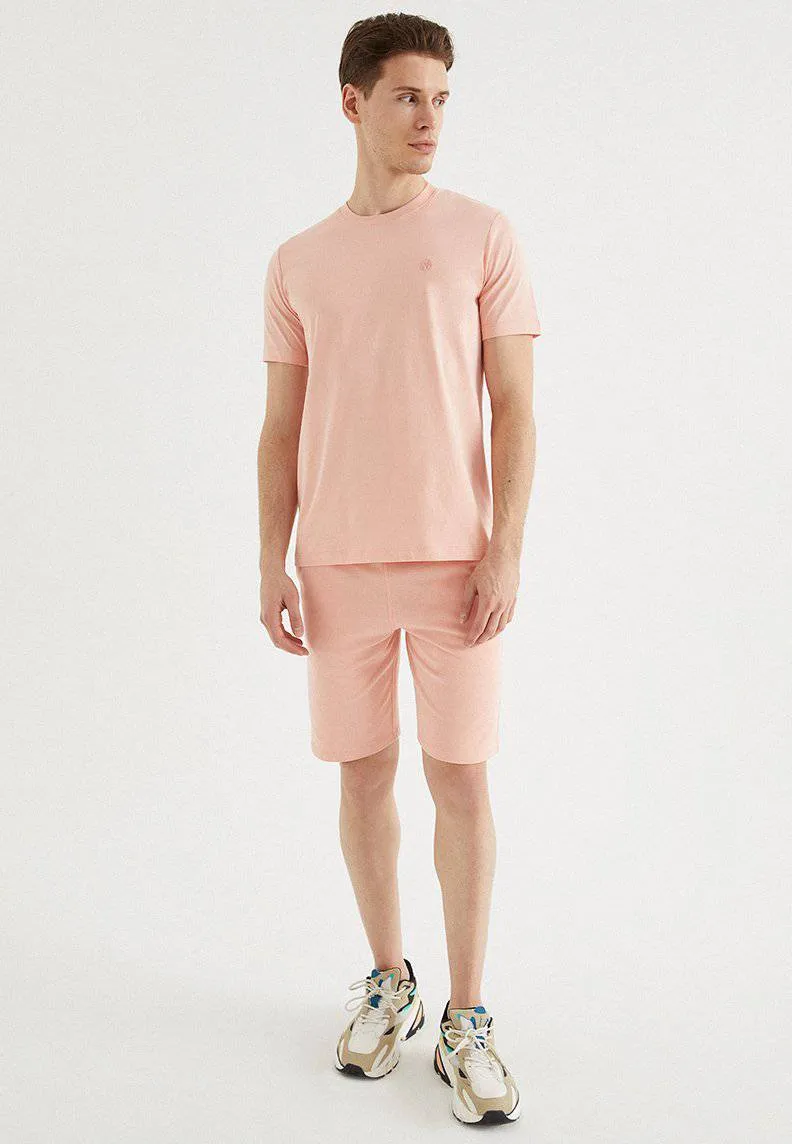 Somon Bisiklet Yaka Regular Fit Pamuklu Erkek T-Shirt VITAL