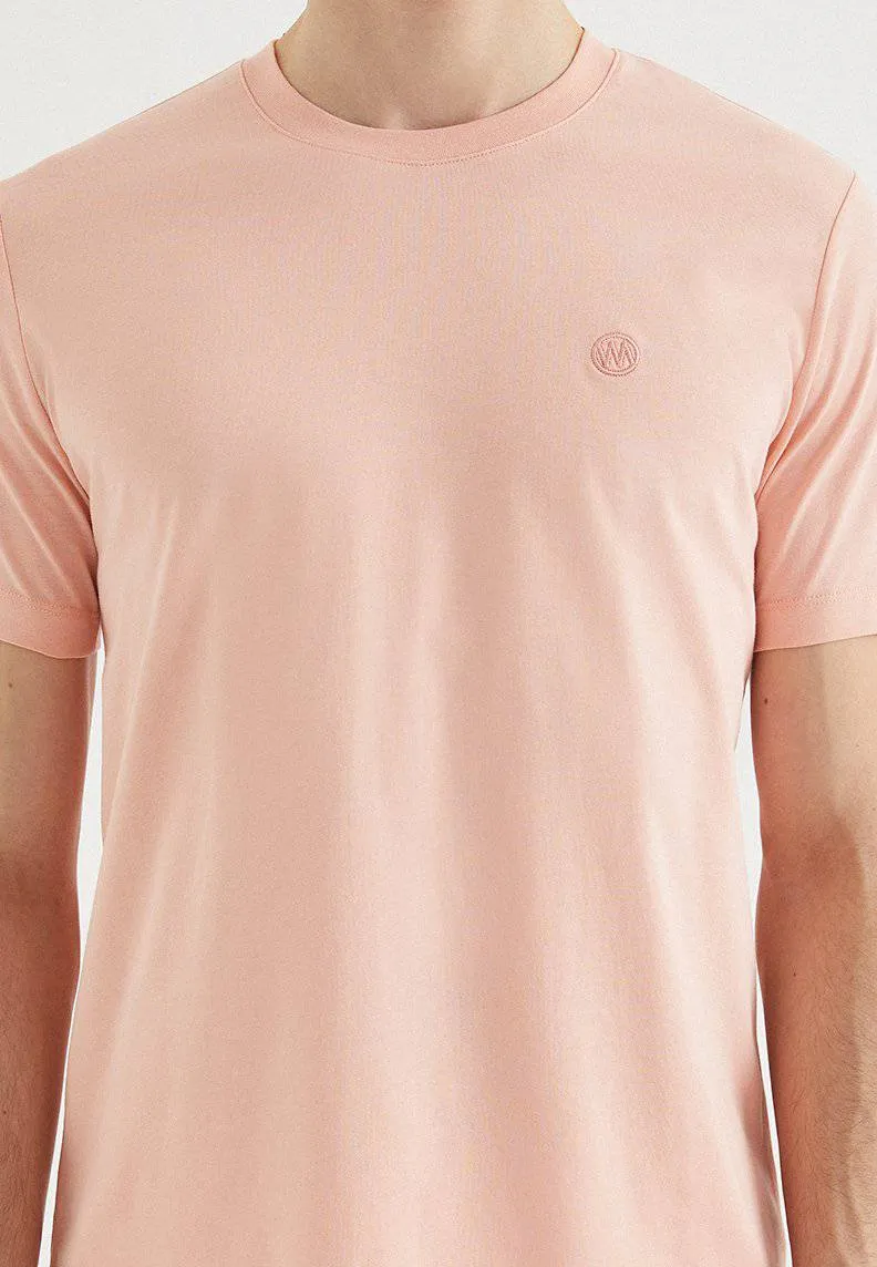 Somon Bisiklet Yaka Regular Fit Pamuklu Erkek T-Shirt VITAL