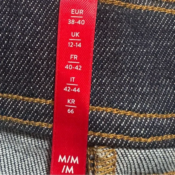 SPANX Denim Shorts Size‎ Med Dark Wash Stretchy Pull On NWT