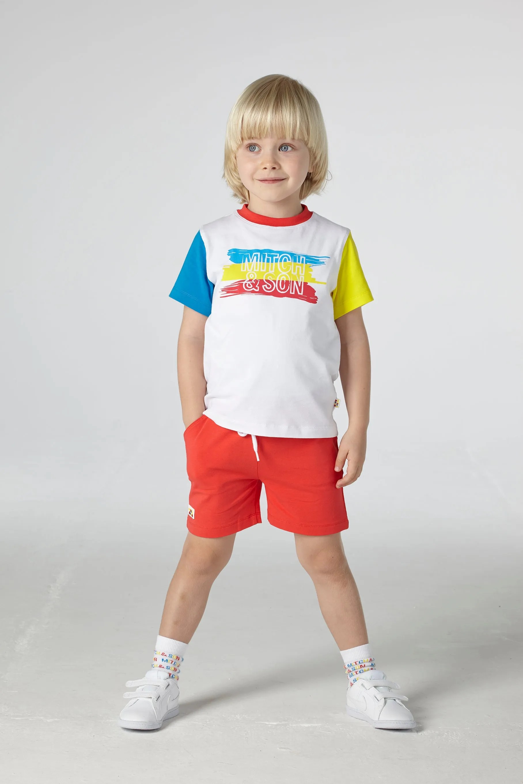 SS21 Mitch & Son Boys Cook Brush Stroke Short Set
