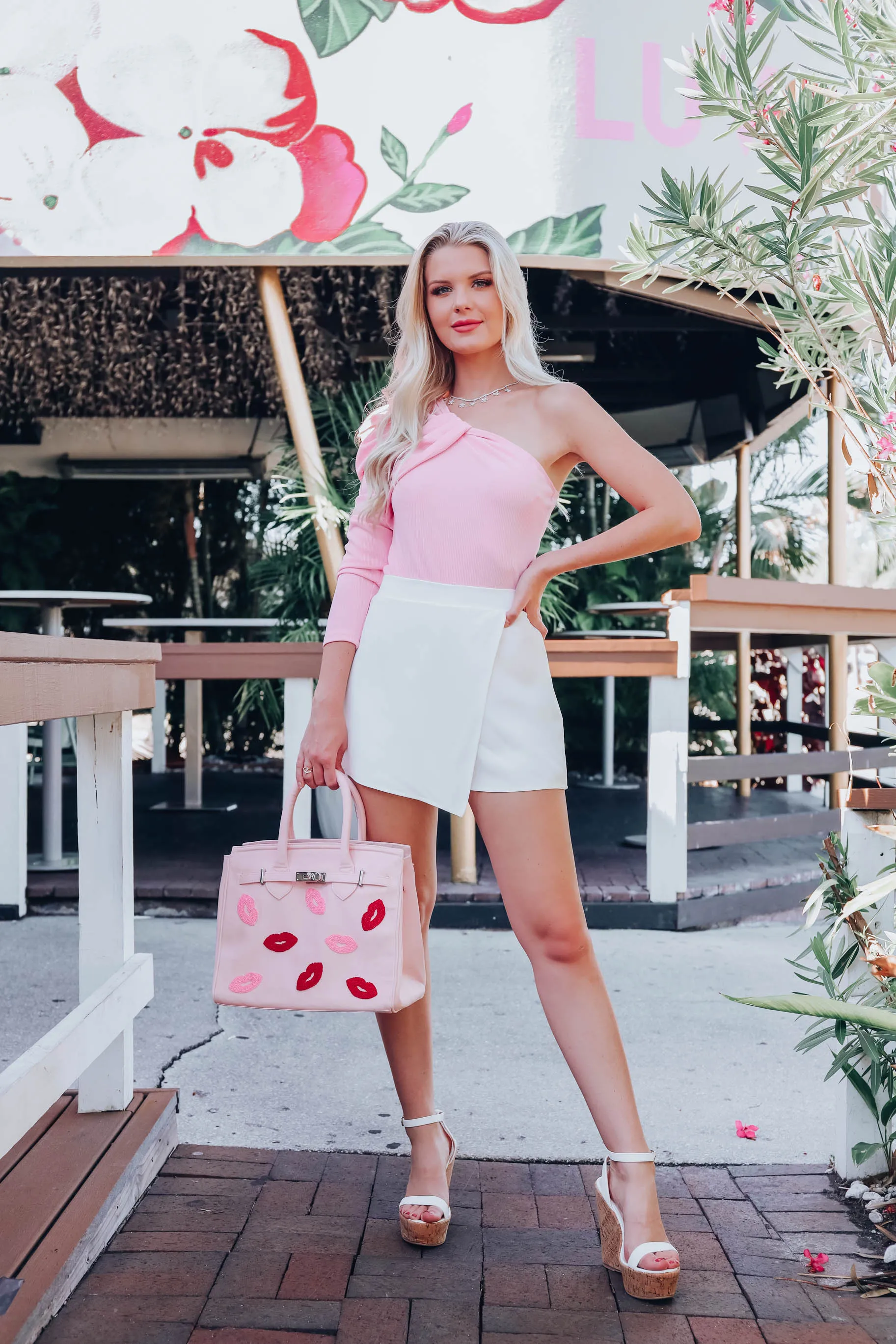 Tai Wrap Mini Skort - White