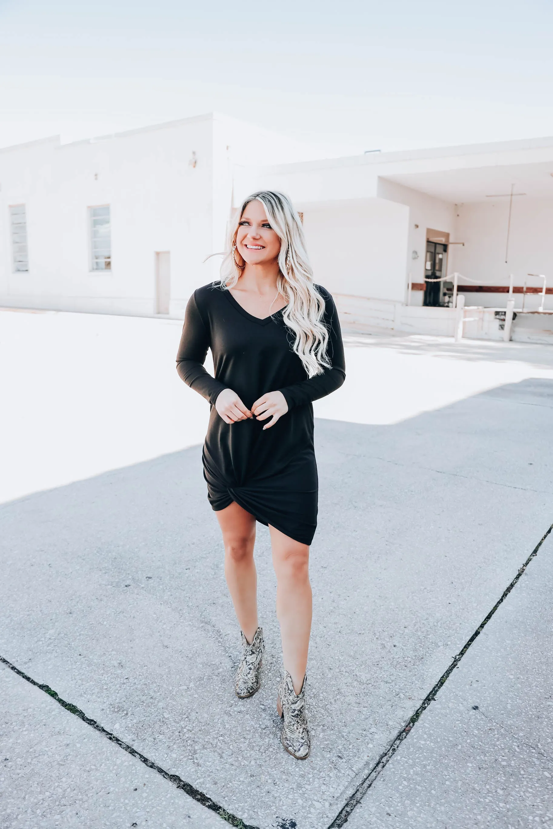 Tanner Twisted Knot Mini Dress