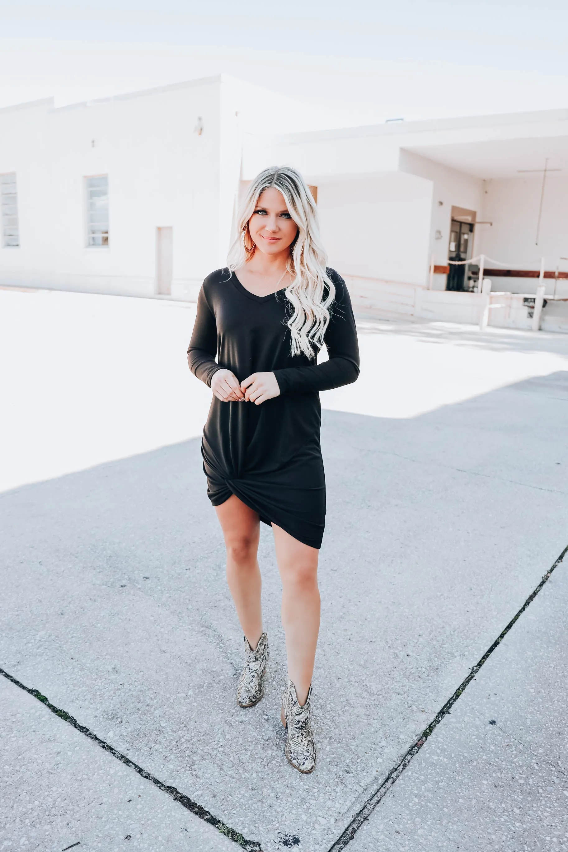 Tanner Twisted Knot Mini Dress