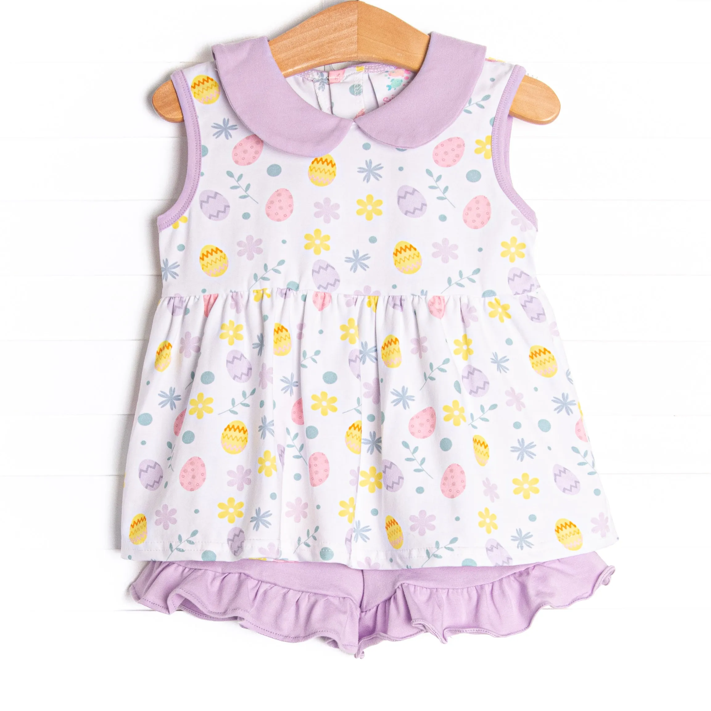 To Dye For Ruffle Short Set, Purple