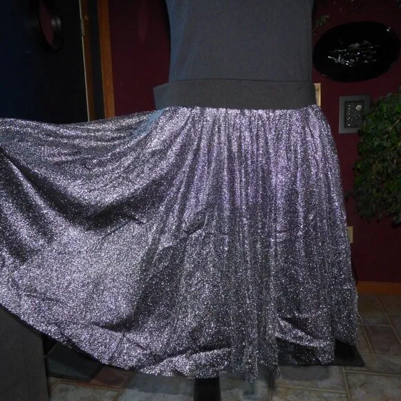 TORRID GOTH WEDDING NEW YEAR SHIMMER TULLE CHALLIS MINI SKATER SKIRT 1 1X 14 16