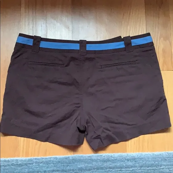 Tory Burch Brown and Blue Cotton Shorts 12