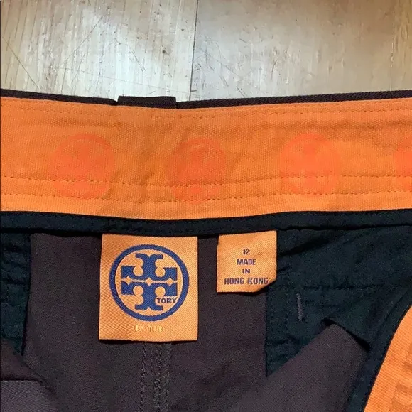 Tory Burch Brown and Blue Cotton Shorts 12
