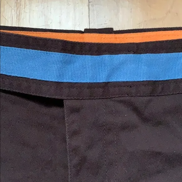 Tory Burch Brown and Blue Cotton Shorts 12