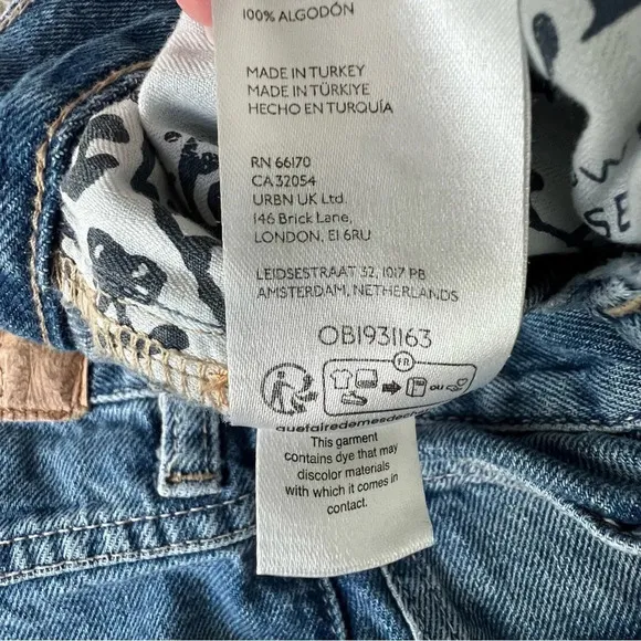 WE THE FREE By FREE PEOPLE Ghost Town Long Shorts Denim Size 31 Bodie Blue