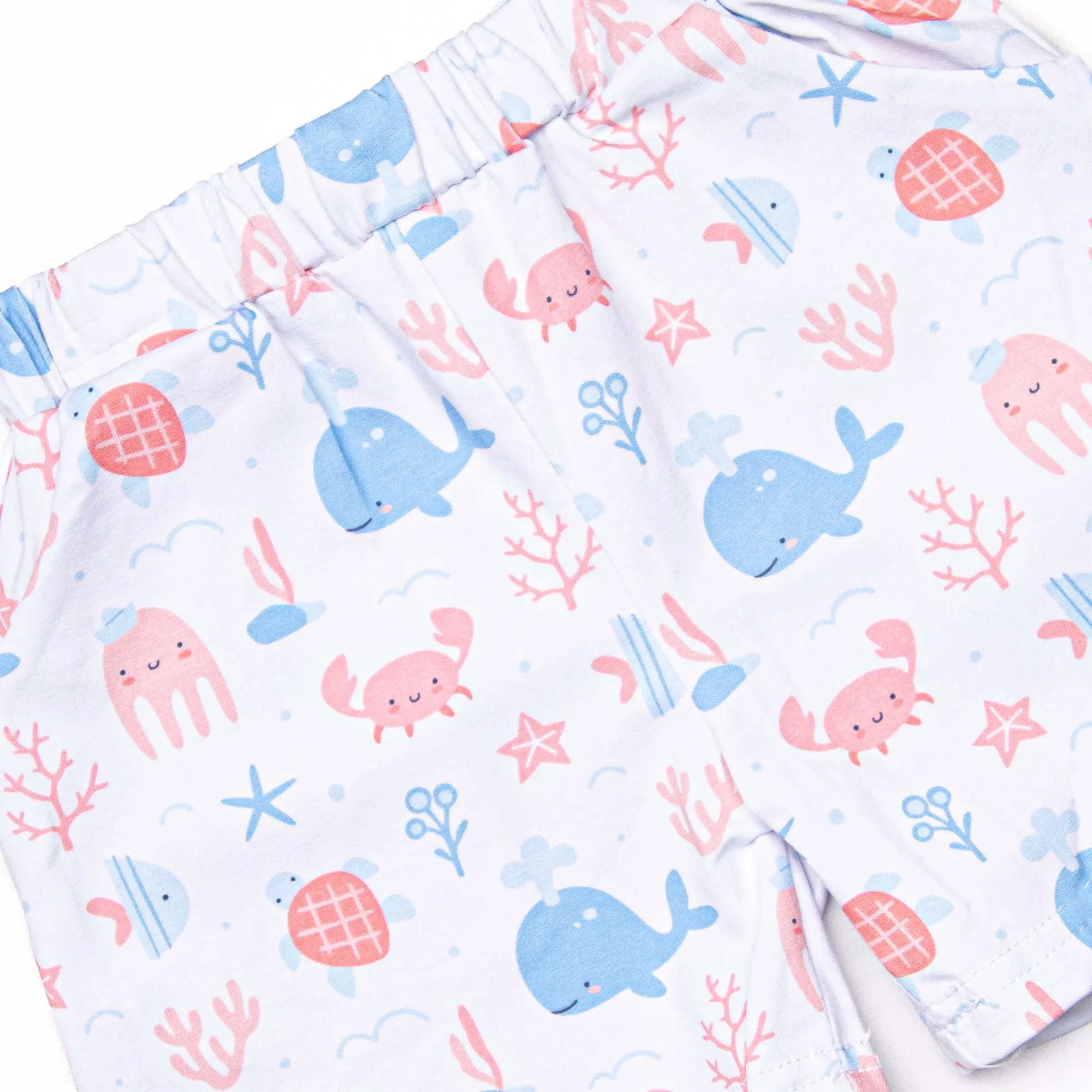 Whale-y Good Friends Short Set, Blue