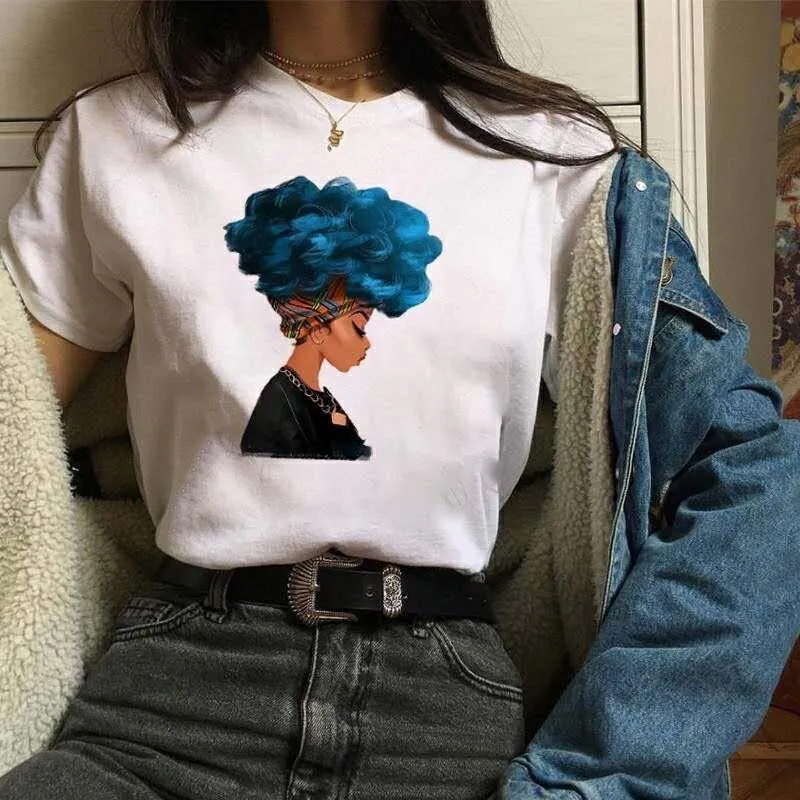 White Afro Magic T shirt