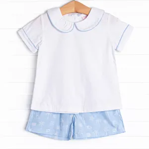 White Sands Short Set, Blue