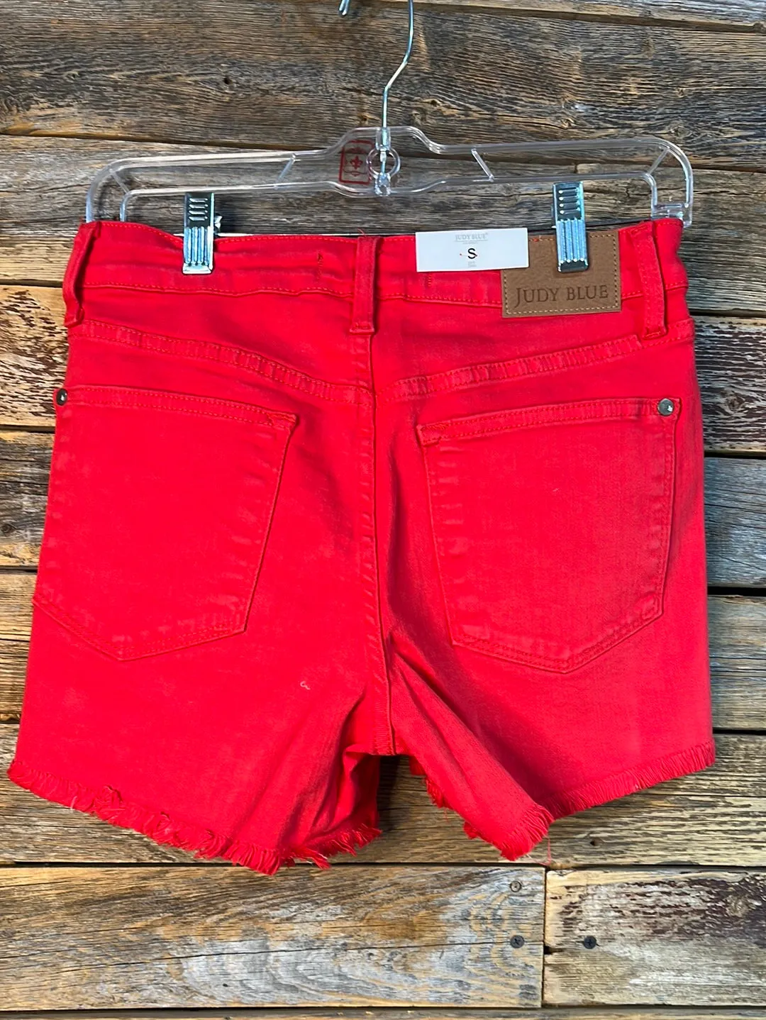 Zoe Judy Red Fray Short